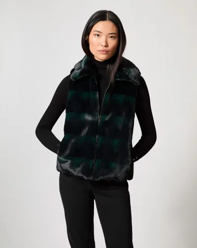 Adrienne Landau Lottie Mink Faux Fur Vest In Multi