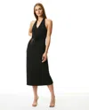 Adrienne Landau Marble Halter Dress In Black
