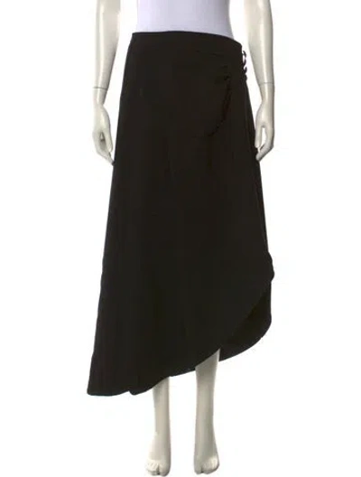 Pre-owned Adrienne Landau Midi Length Skirt W/ Tags In Black