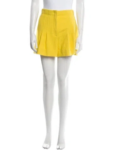 Pre-owned Adrienne Landau Mini Shorts In Yellow