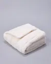 Adrienne Landau Mink Faux Fur Throw In Neutral