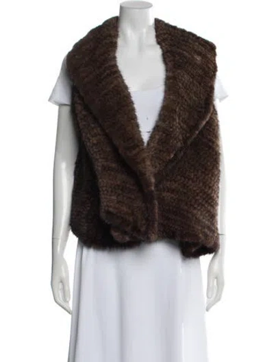 Pre-owned Adrienne Landau Mink Fur Jacket In Brown