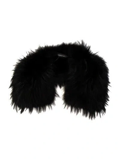 Pre-owned Adrienne Landau Mink Scarf In Black