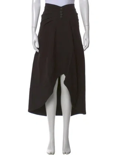 Pre-owned Adrienne Landau Pleated Accents Long Skirt W/ Tags In Black