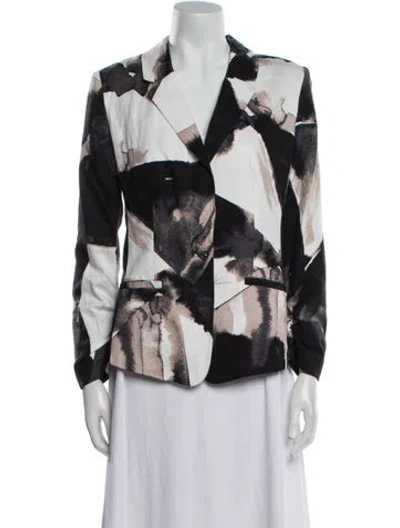 Pre-owned Adrienne Landau Printed Jacket W/ Tags In Black