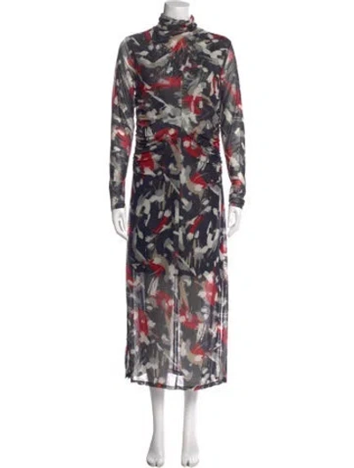 Pre-owned Adrienne Landau Printed Long Dress W/ Tags In Multi