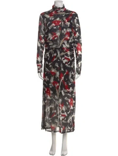 Pre-owned Adrienne Landau Printed Long Dress W/ Tags In Multi
