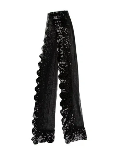 Pre-owned Adrienne Landau Printed Scarf In Black