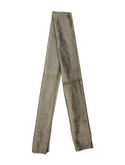 Pre-owned Adrienne Landau Printed Scarf In Gray