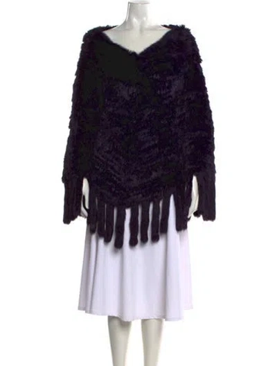 Pre-owned Adrienne Landau Printed Scoop Neck Sweater In Black