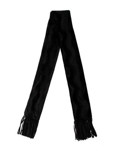 Pre-owned Adrienne Landau Scarf In Black