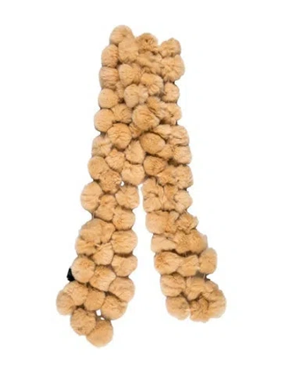 Pre-owned Adrienne Landau Scarf In Neutrals