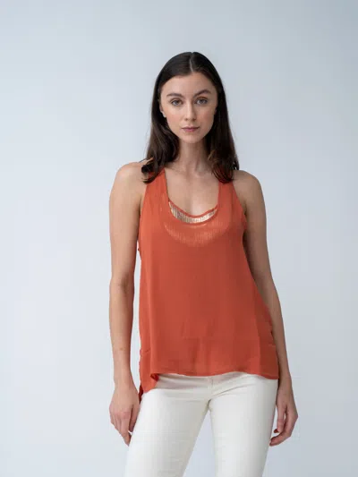 Adrienne Landau Sequin Racerback Tank In Multi