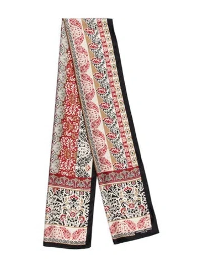 Pre-owned Adrienne Landau Silk Printed Stole In Black