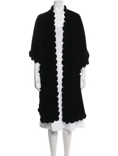 Pre-owned Adrienne Landau Silk Scarf In Black