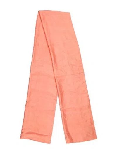 Pre-owned Adrienne Landau Silk Scarf In Pink