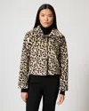 Adrienne Landau Snow Leopard Faux Fur Jacket In Neutral