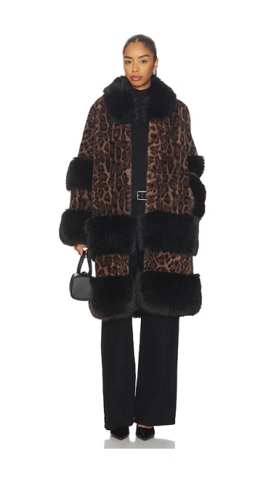 Adrienne Landau Suzie Coat In Animal Print