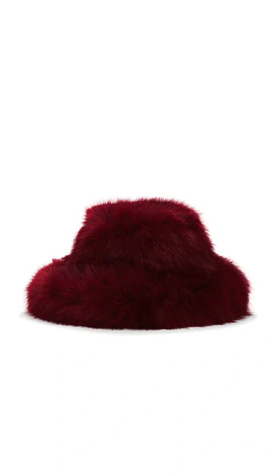 Adrienne Landau The Landau Faux Fur Hat In Goji Berry