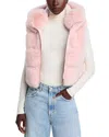 Adrienne Landau The Landau Faux Fur Vest In Pink