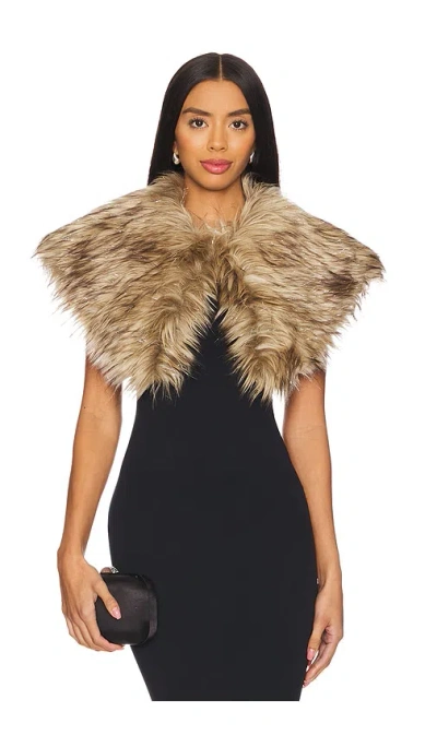 Adrienne Landau The Petite Capelet In Natural Shine