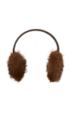 Adrienne Landau The Vee Earmuff In Brown