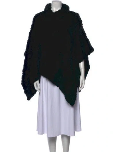 Pre-owned Adrienne Landau Turtleneck Sweater In Black
