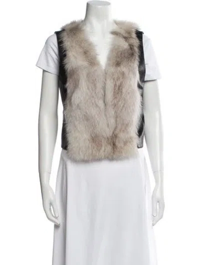 Pre-owned Adrienne Landau Vest In Black