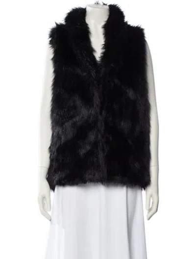 Pre-owned Adrienne Landau Vest In Black