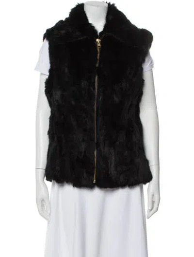 Pre-owned Adrienne Landau Vest In Black