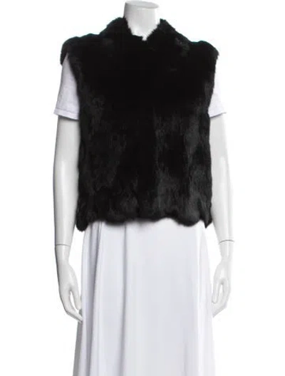 Pre-owned Adrienne Landau Vest In Black