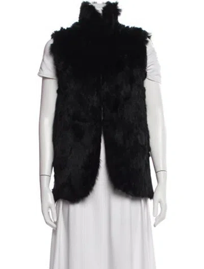 Pre-owned Adrienne Landau Vest In Black