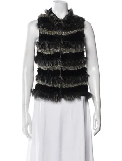 Pre-owned Adrienne Landau Vest In Black