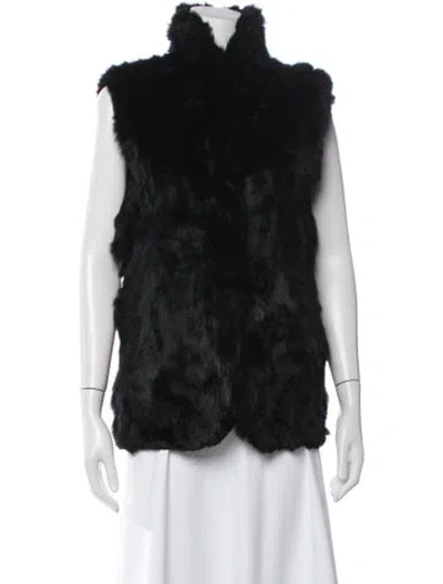 Pre-owned Adrienne Landau Vest In Black