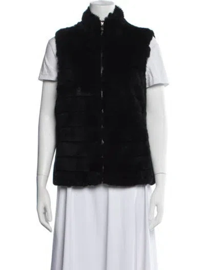 Pre-owned Adrienne Landau Vest In Black