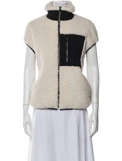 Pre-owned Adrienne Landau Vest In Neutral