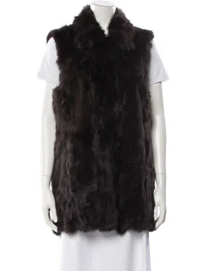 Pre-owned Adrienne Landau Vest W/ Tags In Black