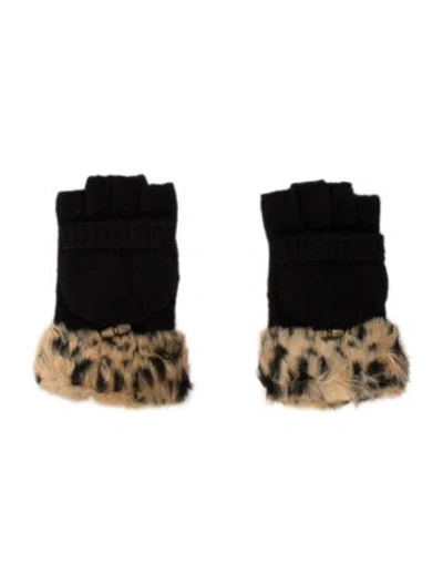 Pre-owned Adrienne Landau Winter Gloves W/tags In Black