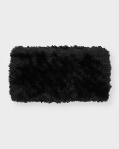 Adrienne Landau Women's Faux Fur Headband In Black