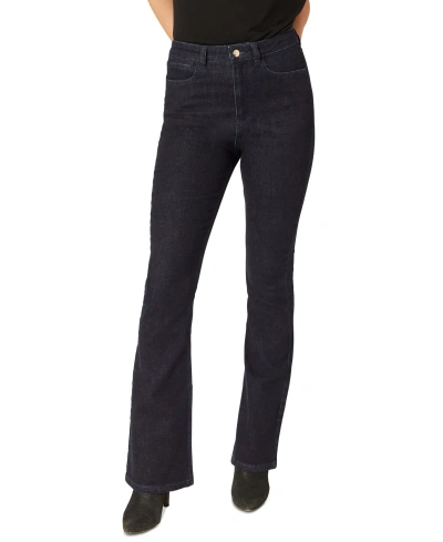 Adrienne Landau Women's High-rise Boot-cut Jeans In Navy