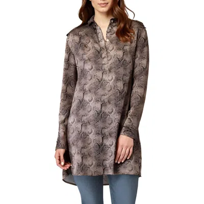 Adrienne Landau Womens Snake Print Polyester Pullover Top In Multi