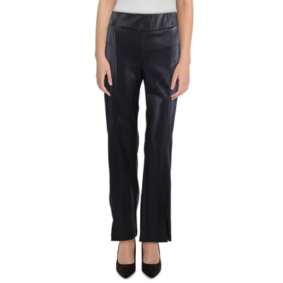 Adrienne Landau Womens Solid High Rise Bootcut Pants