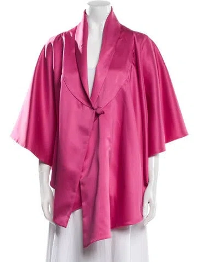 Pre-owned Adrienne Landau Wool Shawl In Pink