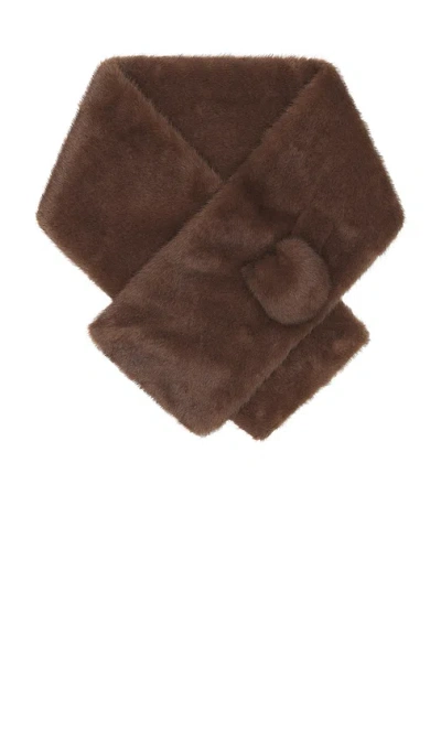Adrienne Landau X Revolve The Downtown Scarf In Chocolate