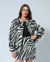 Adrienne Landau Zebra Trucker Jacket In Multi