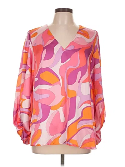 Adrienne Long Sleeve Blouse In Pink