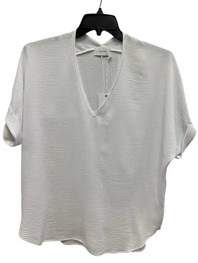 Adrienne Madison Top In Solid White In Multi