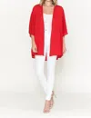 Adrienne Monique Dolman Oversized Kimono In Red In Red