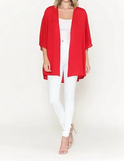 Adrienne Monique Dolman Oversized Kimono In Red