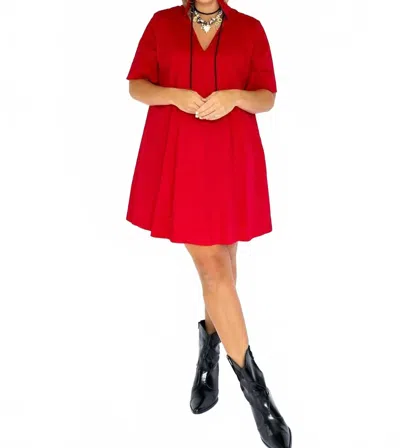 Adrienne Olivia Mini Dress In Red